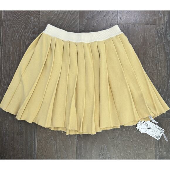 Miss Rosier Wool Stretch Pleated Y2K Mini Skirt M/L Preppy Academia $118 - Picture 5 of 7
